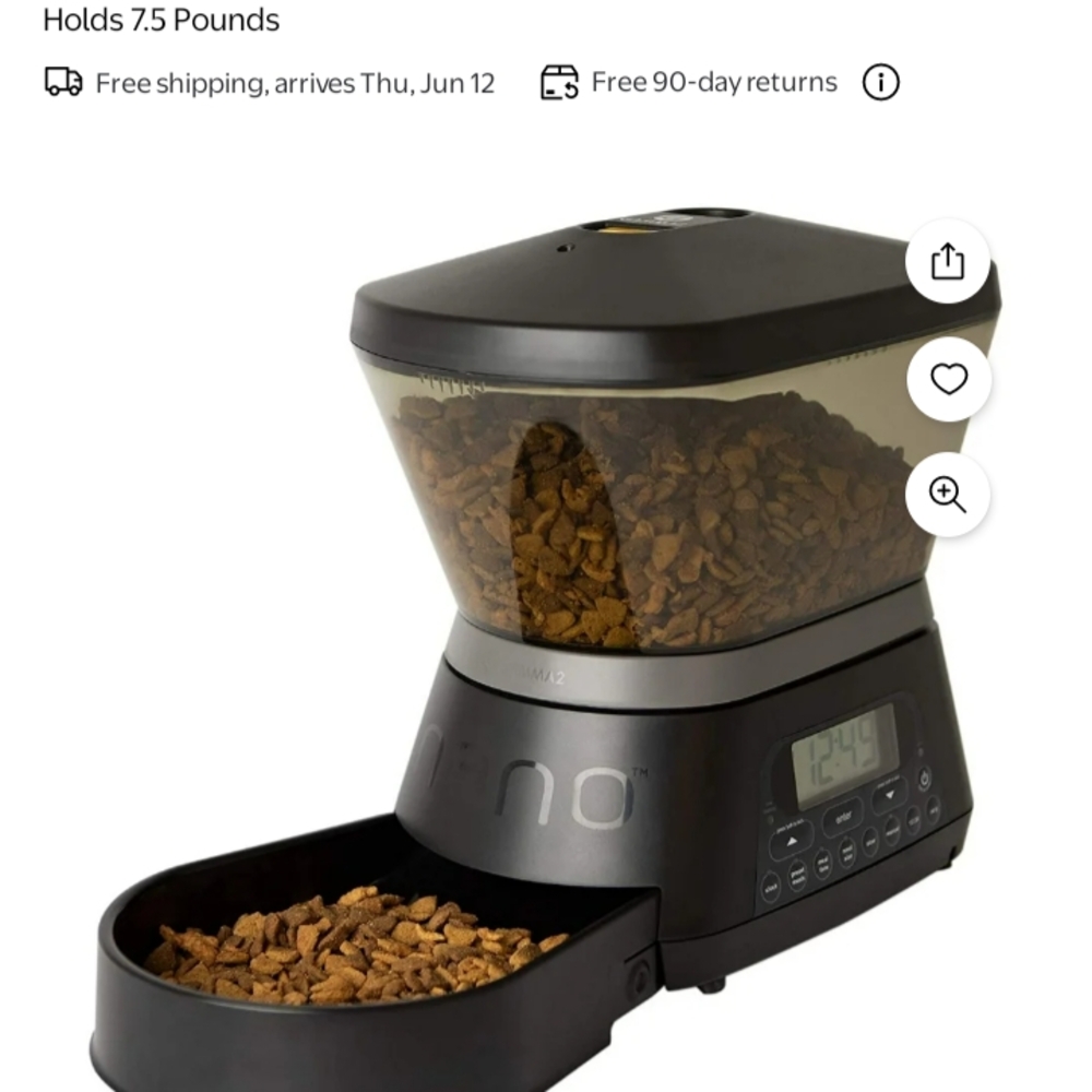 Black Automatic Pet Feeder